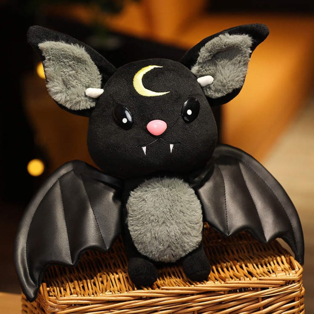 Bat Plush Plushie Goth Emo Halloween Cute Black